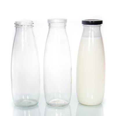 China Glass Sauce 200ml 250ml Juice Milk Bottle With Screw Lid ODM for sale