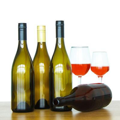 China Empty 750ml Bordeaux Wine Glass Bottle With Wooden Cork Lid for sale