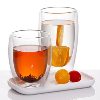 Chine Des tasses de lait cappuccino en verre à double paroi en borosilicate pour le mariage à vendre