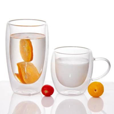 Chine 8 oz Espresso Double verre borosilicate thermique tasses en verre tasse pour le restaurant à vendre