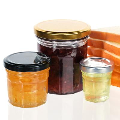 China Small Airtight Mason Stackable Honey Jam Spice Storage Glass Jars for sale