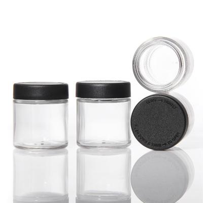 China Luxury Empty Cosmetic Jars Round Glass Cream Jars Face Cream Container With Lid for sale