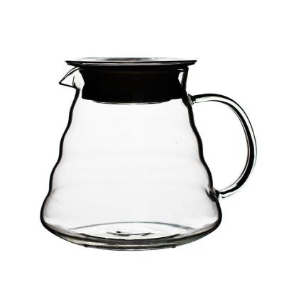 China Op maat gemaakt helder borosilicaat glas koffiepot decanter hittebestendig Te koop