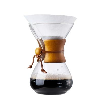 Cina Borosilicato di vetro senza piombo Caffettiera versare sopra la brocca del caffè in vendita