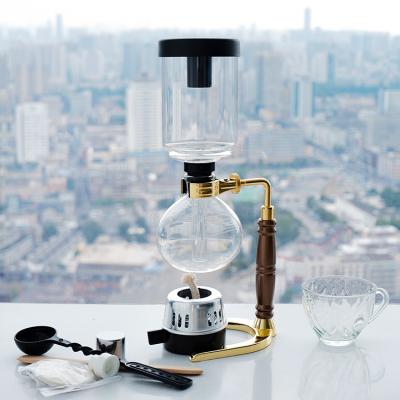 China Classic Design Kitchen Borosilicate Glass Coffee Tea Maker 2-5 Cups Siphon Coffee Pot For Professional Coffee Making for sale