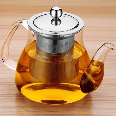 China Custom Glass Teapot And Kettle Set With Cups For Coffee Tea Heat Resistant for sale