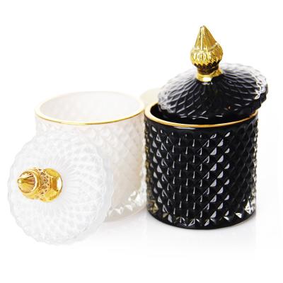 China 4Oz 120Ml Shinny Black Glass Candle Jars For Home Use for sale