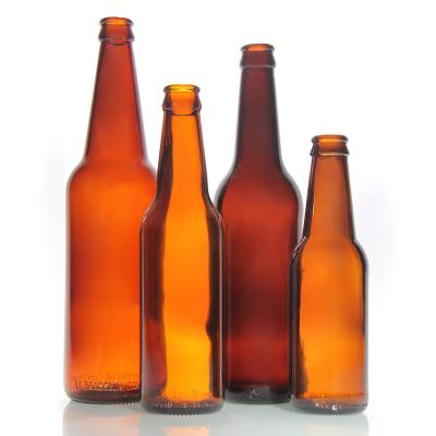 China 330ml 500ml 750ml Transparent Amber Brown Green Blue Empty Beer Glass Bottle for sale