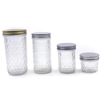 China New Design Transparent Round Shape Glass Jam Pickle Jar Glass Jar For Storage for sale