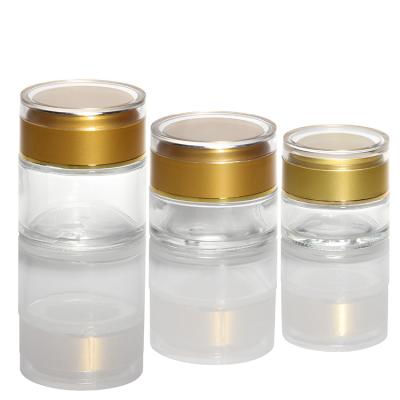 China Factory Wholesale 30Ml 50Ml 100Ml Round Cream Jar For Skin Care for sale