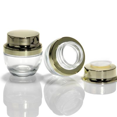 China Cream Glass Jars Wholesale 5Ml 10Ml 15Ml 20Ml 30Ml 50Ml Cosmetics Hair Cream Glass Jar With Lid for sale