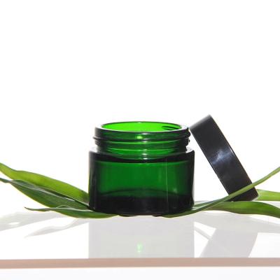 China Glass Cosmetic Jars with Lids for Skincare Luxury Glass Cream Jar for sale