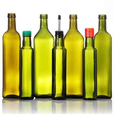 China 100Ml 250Ml 500Ml Kitchen Square Vinegar Glass Olive Oil Bottles For Kitchen for sale