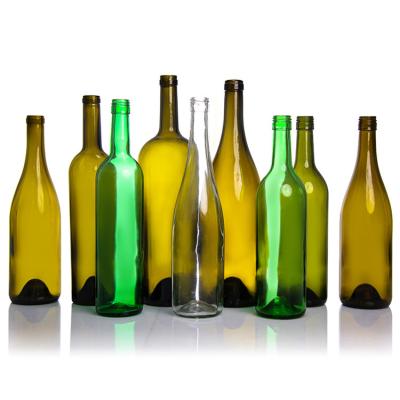 Chine Étiquette personnalisée 500 Ml 750 Ml glacé bouteilles de vin rondes noires claires pour mariage à vendre