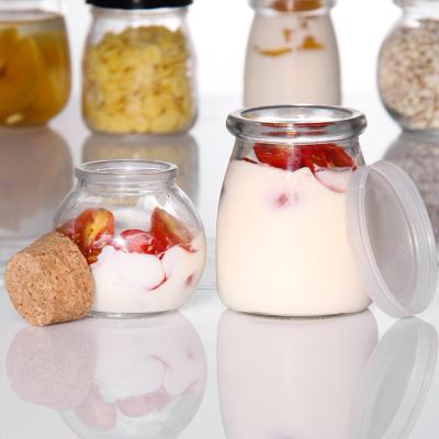 China Puddingpot Glas warmtebestendige yoghurtcontainers Milk Cup Jelly Jar Te koop