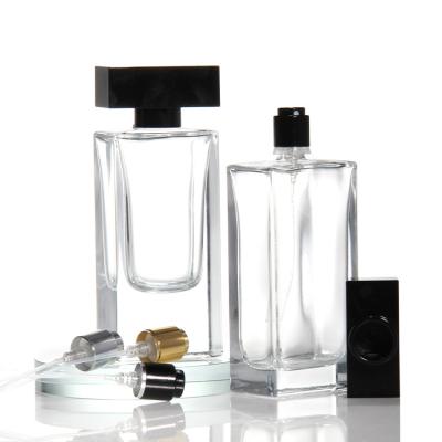 China Wholesale 30ml 50 Ml 75ml 100ml Empty Luxury Flat Square Spray Fragrance Parfum Bottle for sale