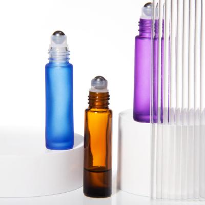 China Essential Oil Roller Glass Bottles Steel Ball 10Ml Roller Bottle for sale