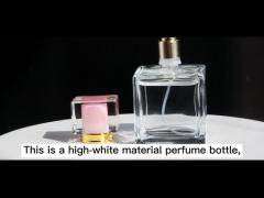 Luxury Custom Logo Crystal Shape Refillable Spray Glass Perfume Bottle