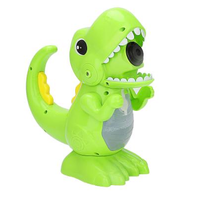 China Amazon Maker Summer Sales Electric Automatic Hot Outdoor Dinosaur Bubble Toys Portable Bubble Memories Machine with Music and Lights for sale