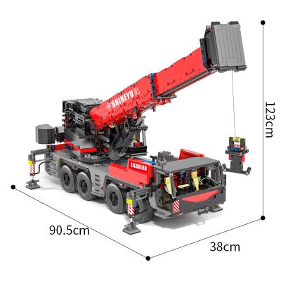 China High Quality Popular RC Building Simulation Model Crane Truck Blocks For 8+ Age Remote Control Technical Children for sale