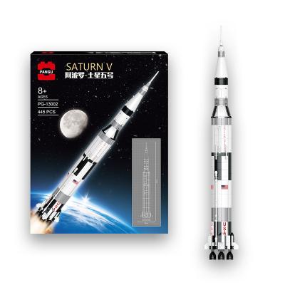 China Material Science Toys PG 13002 USA Apollo NASA Rocket Model Building Blocks Education Education Gifts for sale