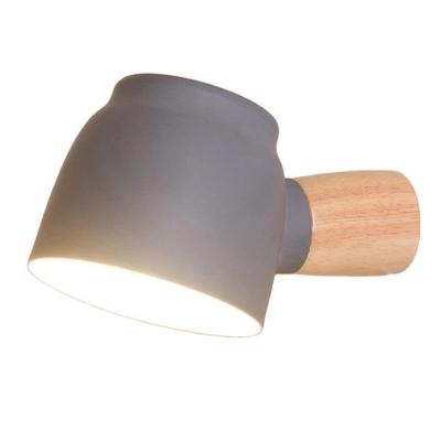 China Modern Modern In Stock Nordic Portable Plug In Wall Light Wood Sconce Indoor Wall Lamps For Bedroom Kids Room for sale