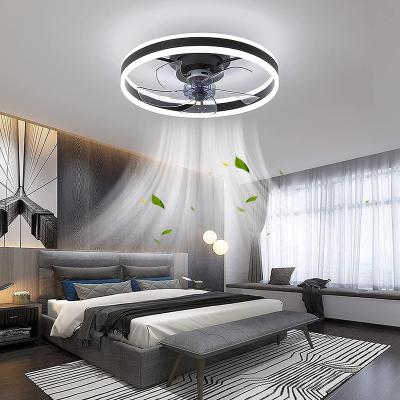 China Modern Modern Indoor Ceiling Fan With Dimmable LED Smart 3 Light Color Changing Multispeed And Timing With Remote Control for sale