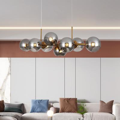 China Hot Selling Modern Luxury Chandelier Pendant Light Interior Lights Globe Chandelier Living Room Glass Furniture for sale