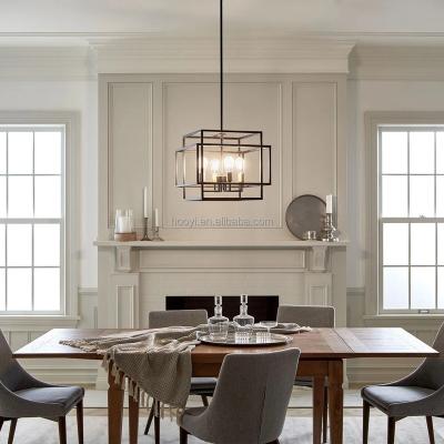 China Nordic Minimalist Creative Industrial Living Room Dining Room Chandelier Retro Style Pendant Light for sale