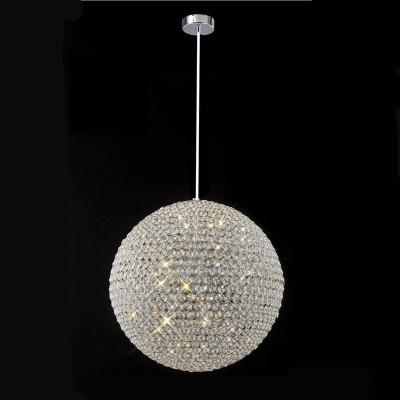 China High Light Efficiency Modern Round Ball Iron Chandelier Diameter 15CM E27 Led Lamps Simple Crystal Chandeliers Led Chandelier Chandelier Lighting for sale