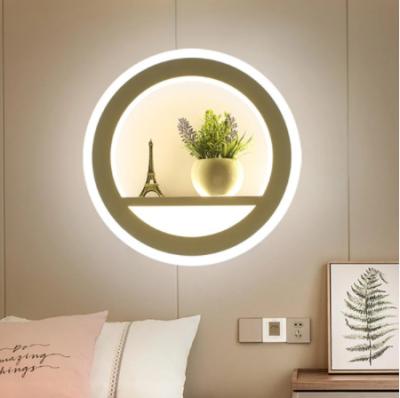 China Modern Nordic Creative Living Room Round Flower Lamp Personality Wall LED Lighting Round Decorative Wall Lamp for sale