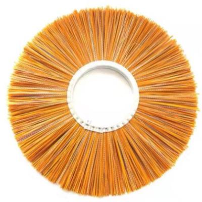 China Mixed Material Snow Cleanging pp Steel Wire Sweeper Street Wafer Broom Cleaning Brush for sale