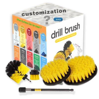 China Viable Accessories 5 Pcs Bathroom Tianzhu Multi-Purpose Cleaning Brush For Drill for sale