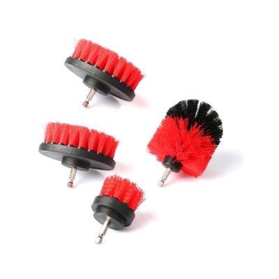 China Sustainable Drillbrush Scrub Drillbrush 4 Piece Power Scrubber Cleaning Drill Kit For Car Wash for sale