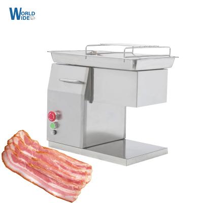 China Hotels Electric Automatic Meat Cutting Machine Small Fresh Meat Slicer Fish Beef Pork Slicer for sale