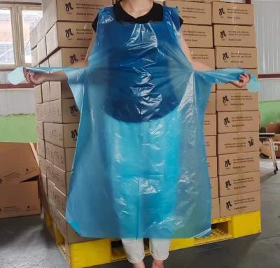 China Factory Wholesale Cheapest Apron HDPE LDPE Waterproof Disposable PE Polyethylene Plastic Sleeveless Aprons for sale