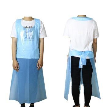 China Waterproof LDPE Aprons Without Sleeves 76*120cm Disposable Plastic 20microns Apron for sale