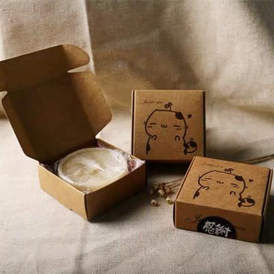 China Black And Brown Biodegradable Eco Friendly Recyclable Candle Box Custom Logo Kraft Soap Packaging Box With Candle Box for sale