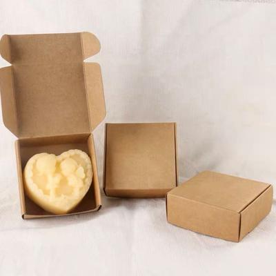 China 100% Recyclable Recycled Brown Paper Kraft Die Cut Soap Packaging Box Cardboard Packing Boxes With Customize Logo for sale