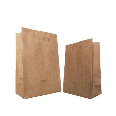 China Recycled Materials Packaging Shopping Bag Kraft Paper Foldable Promotional Advertising Reusable Custom Bag for sale