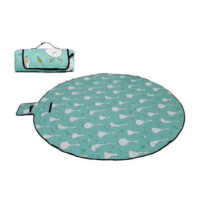 China OEKO-TEX Certificated Y&S Textile Custom Large Picnic Blanket Recyclable Printed Quilted Waterproof Outdoor Blanket With Tote Beach Mat Rug Playmat for sale