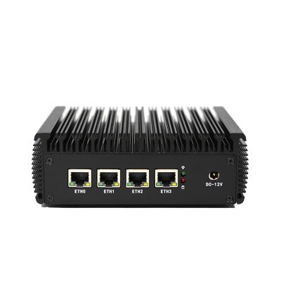 China Support Auto power on Fanless Mini Computer Intel Celeron J4125 4x2.5Gbe Firewall Appliance VPN Router Industrial Mini PC For Home server/Business/HW for sale