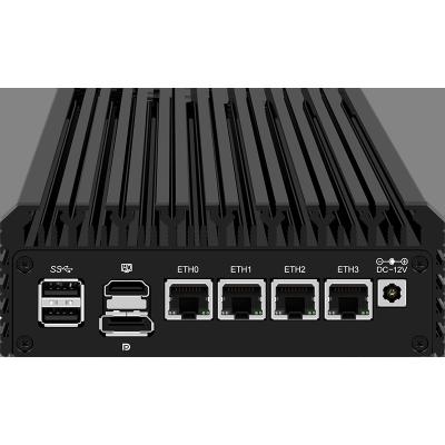 China Support Auto power on 4x2.5Gbe I226V Fanless Firewall Hardware Router Intel N100 N305 Firewall Appliance VPN Router 4K Industrial Mini PC For Business for sale