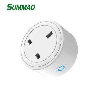 中国 Tuya 16A Socket Voice Control Remote Timing Power Socket UK Residential/Multipurpose WIFI Smart Socket With Power 販売のため