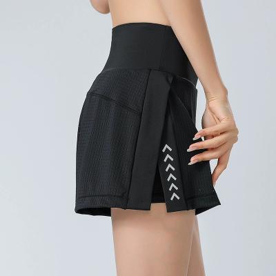 China Custom Logo Mesh Breathable Shorts Lining 2 in 1 Golf Mini Skirt Workout Sports Fitness Tennis Badminton for Women KLY-003 for sale