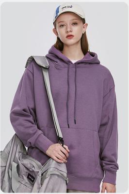 China Sudadera con capucha micro de gran tamaño 100% del jersey del paño grueso y suave del funcionamiento de las sudaderas con capucha unisex del llano del llano del algodón para las mujeres en venta