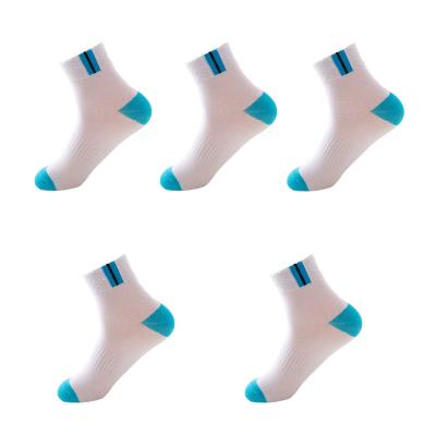 China Spot Men Outdoor Knitted Cotton Plain Coloured Socks White Athletic Basketball Crew Socks for sale