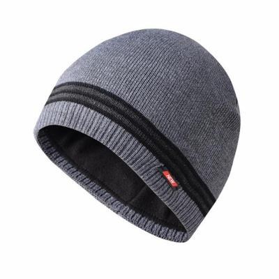 China Warmere Mensen Beanies en de de Polyesterwinter Beanie Knitted Hat van de Kappenwol Te koop