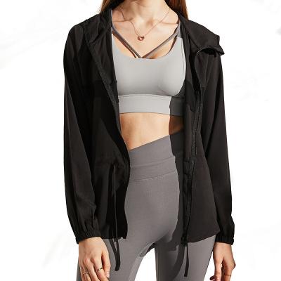 China Chaqueta de la cremallera de Autumn Thin Women Athletic Hoodie respirable para correr en venta