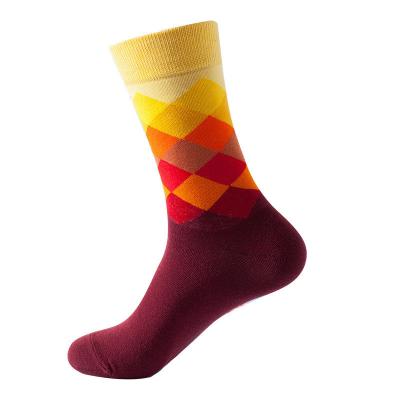 China Sustainable Colorful Crew Socks Winter Cotton Custom Logo for sale